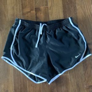 Black and white nike shorts